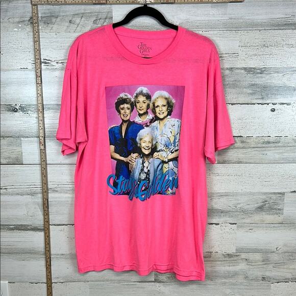 The Golden Girls Tops - The Golden Girls Stay Golden Pink Graphic Women's T-Shirt Size Large